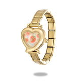 Stainless Steel Heart Italian Charm Watch - 29 Options