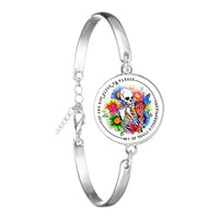 Glass 18mm Mental Health /Positivity Bracelet - 32 Options