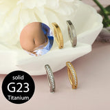 14G Titanium Belly Button Ring - 11 Options