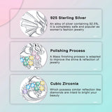 925 Sterling Silver Cute Colourful CZ Dragon Studs