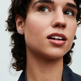 925 Sterling Silver CZ Flower Studs - 2 Colours