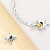 925 Sterling Silver Golden Star 12 Zodiac Charm