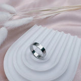 Stainless Steel Cross Band Ring - 3 colours - 2 Designs