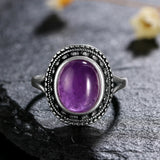 925 Sterling Silver Purple Stone Ring - 21 Designs