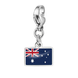 Stainless Steel 10mm Country Flag Charms - 24 Options