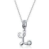 925 Sterling Silver Letter/Initial Necklace - 26 Options