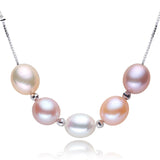 925 Sterling Silver Pearl Pendant Necklace - 4 Options