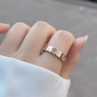 Stainless Steel Classic Cross CZ Ring - 9 Options