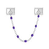 Stainless Steel Beaded Chain Italian Charm - 14 Options