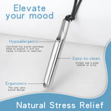 Stainless Steel  Breathing Anxiety Necklace- 2 Options - 5 Colours