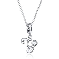 925 Sterling Silver Letter/Initial Necklace - 26 Options