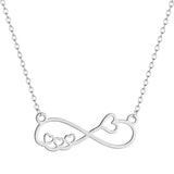 Stainless Steel Infinity Hearts Necklace - 2 Options
