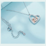 925 Sterling Silver Heart Footprint Necklace