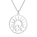 Stainless Steel Wave Necklace - 12 Options