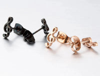 Stainless Steel Musical Themed Earrings