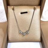 Stainless Steel Triple Heart Necklace - 3 Options