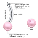 2pcs 16G Surgical Steel Curved Barbell Body Jewellery - 14 Options - 3 Sizes