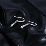 925 Sterling Silver Moissanite Dangle Water Drop Earrings