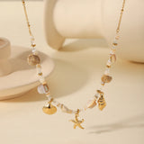 Stainless Steel 18K Gold Plated Ocean Themed Bracelet/Ring/Necklace/Earrings