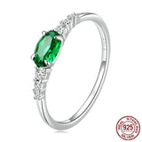 925 Sterling Silver Oval CZ Ring - 2 Colours