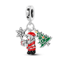 925 Sterling Silver Santa/Tree Charm