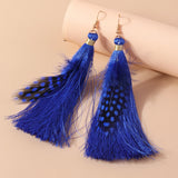 Bohemian Tassel/Feather Drop Earrings - 9 Options