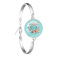Glass 18mm Mental Health /Positivity Bracelet - 32 Options