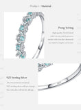 925 Sterling Silver Mint Green Stackable Eternity Ring - 2 Designs