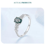 925 Sterling Silver Agate Ring