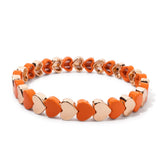 Fashion Colourful Enamel Heart Bracelet - 9 Options