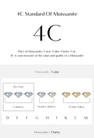 925 Sterling Silver Moissanite Dangle Water Drop Earrings
