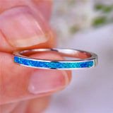 Fashion Created Opal Eternity Ring - 2 Colours
