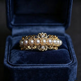 Fashion Crown Pearl Gold Colour Ring
