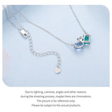 925 Sterling Silver Triple Stone Necklace