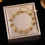 Stainless Steel Gold Colour Bracelet - 10 Options