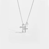 925 Sterling Silver Triple Cross CZ Necklace- 2 Colours