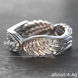 Fashion Wide Plated Wings Ring