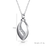 Stainless Steel CZ Tear Drop Urn Necklace