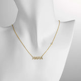 925 Sterling Silver CZ MAMA Necklace - 2 Colours