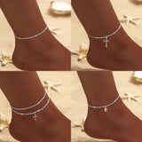 Fashion Sparkling Thin Chain Anklet - 4 Options
