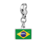 Stainless Steel 10mm Country Flag Charms - 24 Options