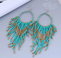 Beaded Boho Dangle Earrings - 6 Options