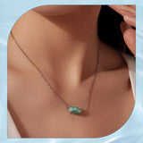 Fashion Oval Natural Amazonite Necklace