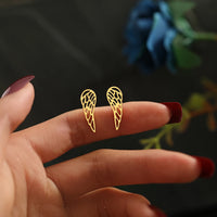 Stainless Steel Angel Wings Earrings - 2 Colours