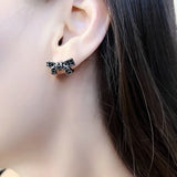 925 Sterling Bow Knot Stud Earrings - 2 Colours
