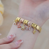 Stainless Steel Butterfly CZ Italian Charm - 6 Options