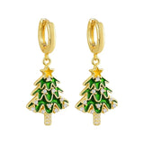 925 Sterling Silver Christmas Hoop Hanging Earrings - 14 Options