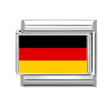 Stainless Steel World National Flag Italian Charm - 18 Options
