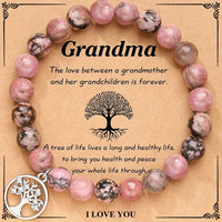 Family Tree Of Life Natural Stone Bracelet - 6 Options