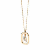 925 Sterling Silver CZ Plated Dainty Letter Necklace - 26 Options